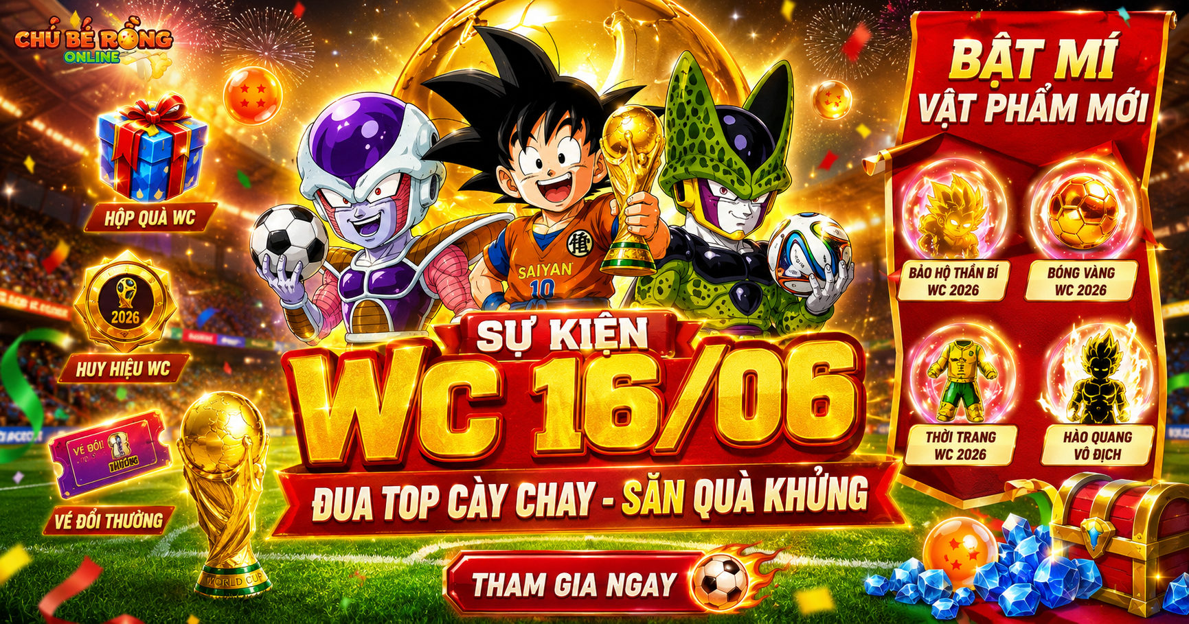 Sự Kiện WC 16/06 NRO: Tổng Hợp Vật Phẩm Mới Và Đua Top Cày Chay